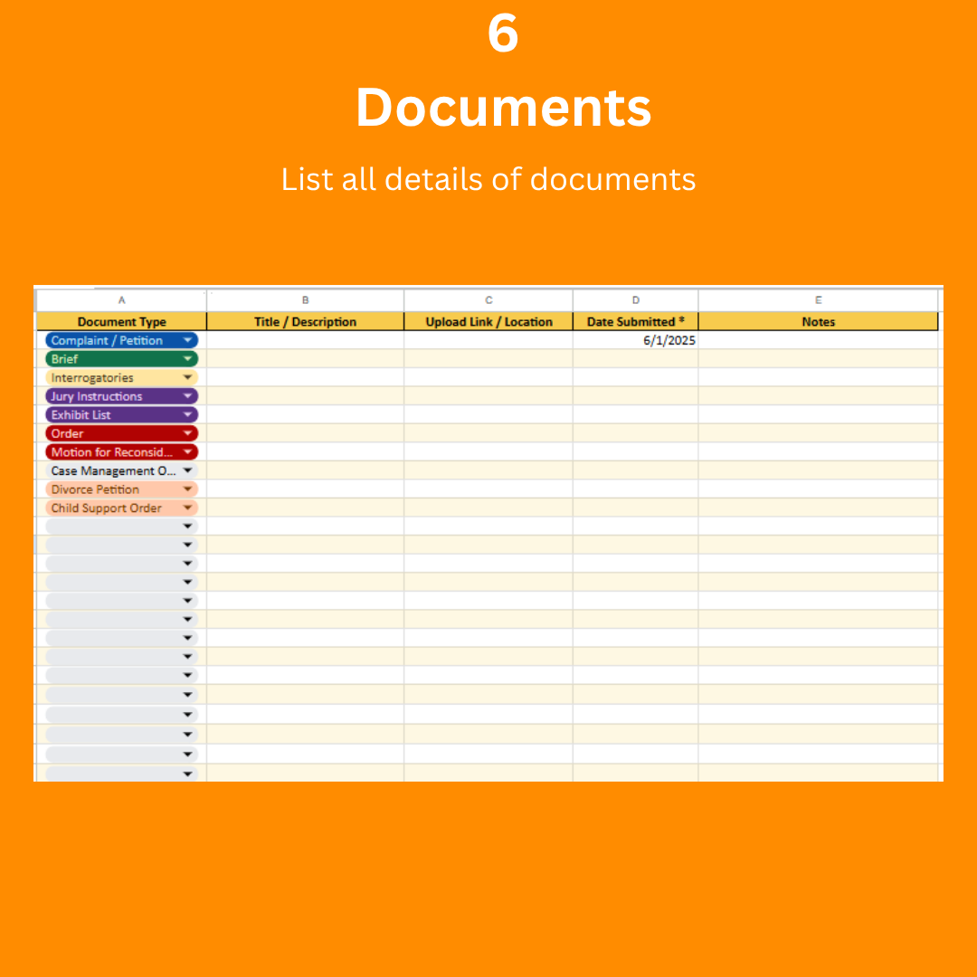 ⚖️ ELEVEN IN ONE – Legal Case Progress Tracking & Sharing Template