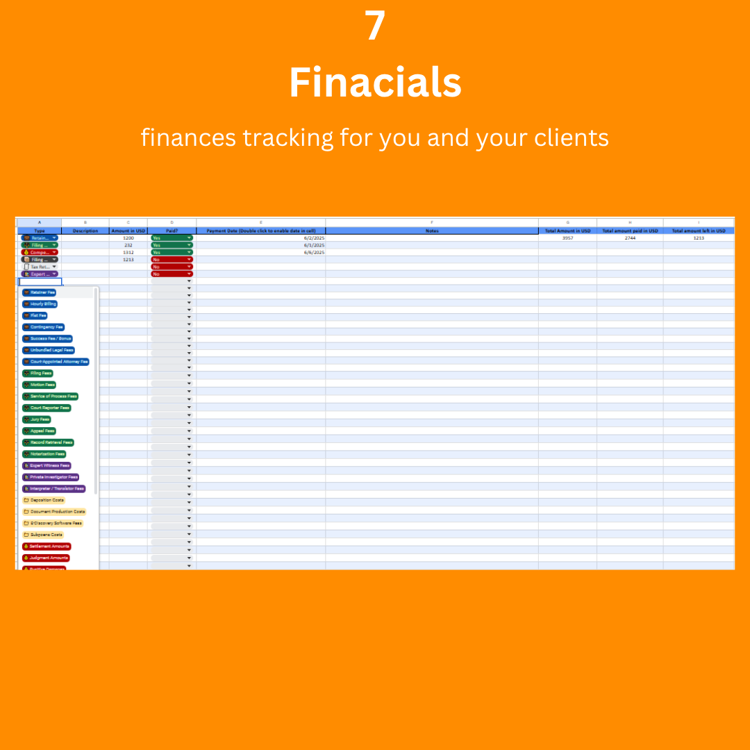⚖️ ELEVEN IN ONE – Legal Case Progress Tracking & Sharing Template