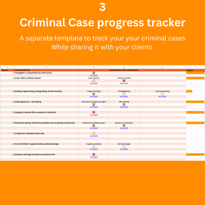 ⚖️ ELEVEN IN ONE – Legal Case Progress Tracking & Sharing Template