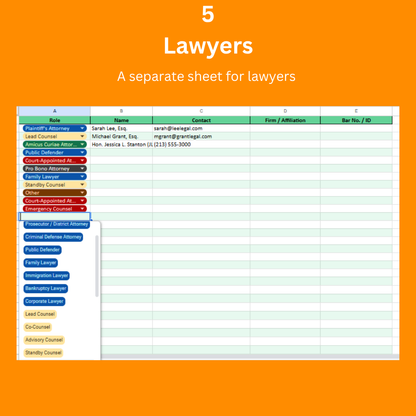 ⚖️ ELEVEN IN ONE – Legal Case Progress Tracking & Sharing Template